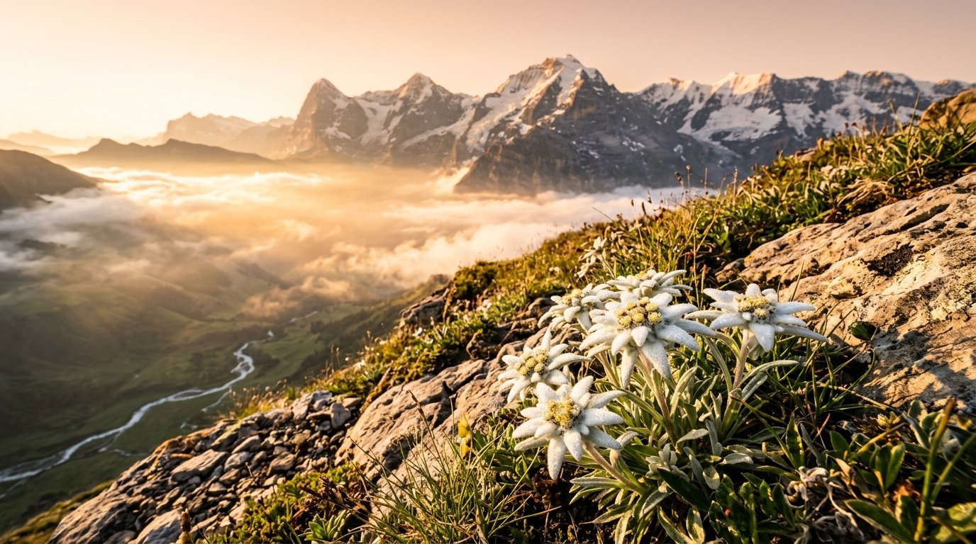Swiss Alpine Edelweiss Harvest Peak